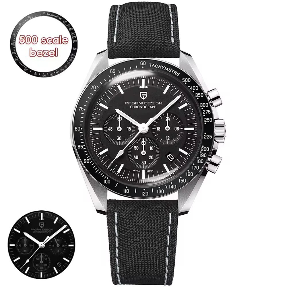 New man Watch PAGANI DESIGN Saturn men's top luxury Quartz Watch for men, sports chronograph, Sapphire Glass AR, glasses ceramic light, waterproof, stainless steel, ideal gift