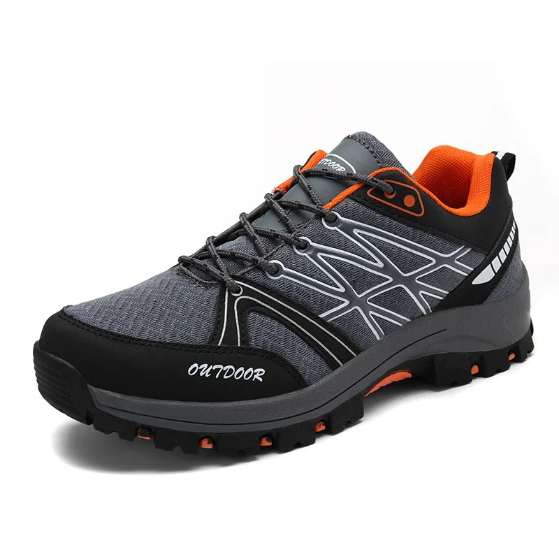 Sapatos de caminhada de marca para homem em malha respirável, calçado de viagem outdoor impermeável para caça e pesca, sapatos desportivos de montanha, todo-o-terreno e equitação