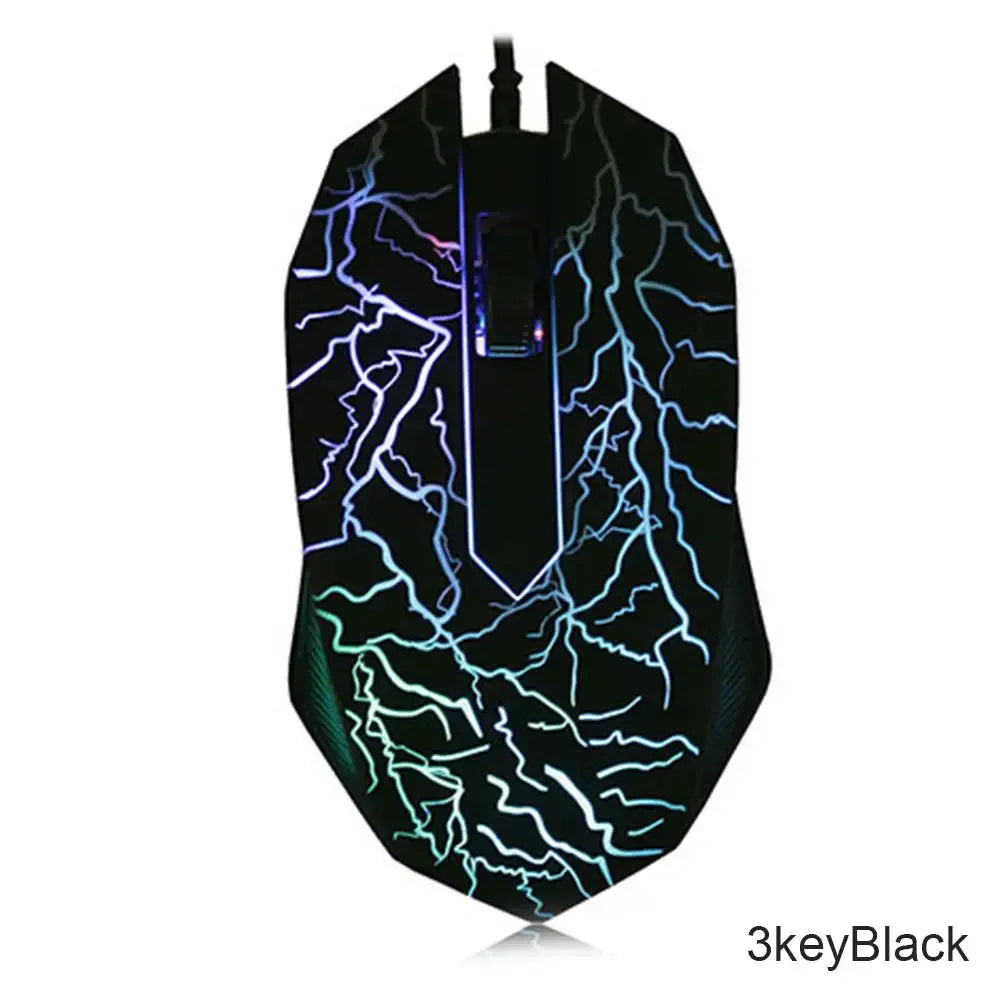 Przewodowa mysz gamingowa USB 2400 DPI z podświetleniem LED, profesjonalna mysz dla graczy, ergonomiczna mysz komputerowa do PC, laptopa i MacBooka