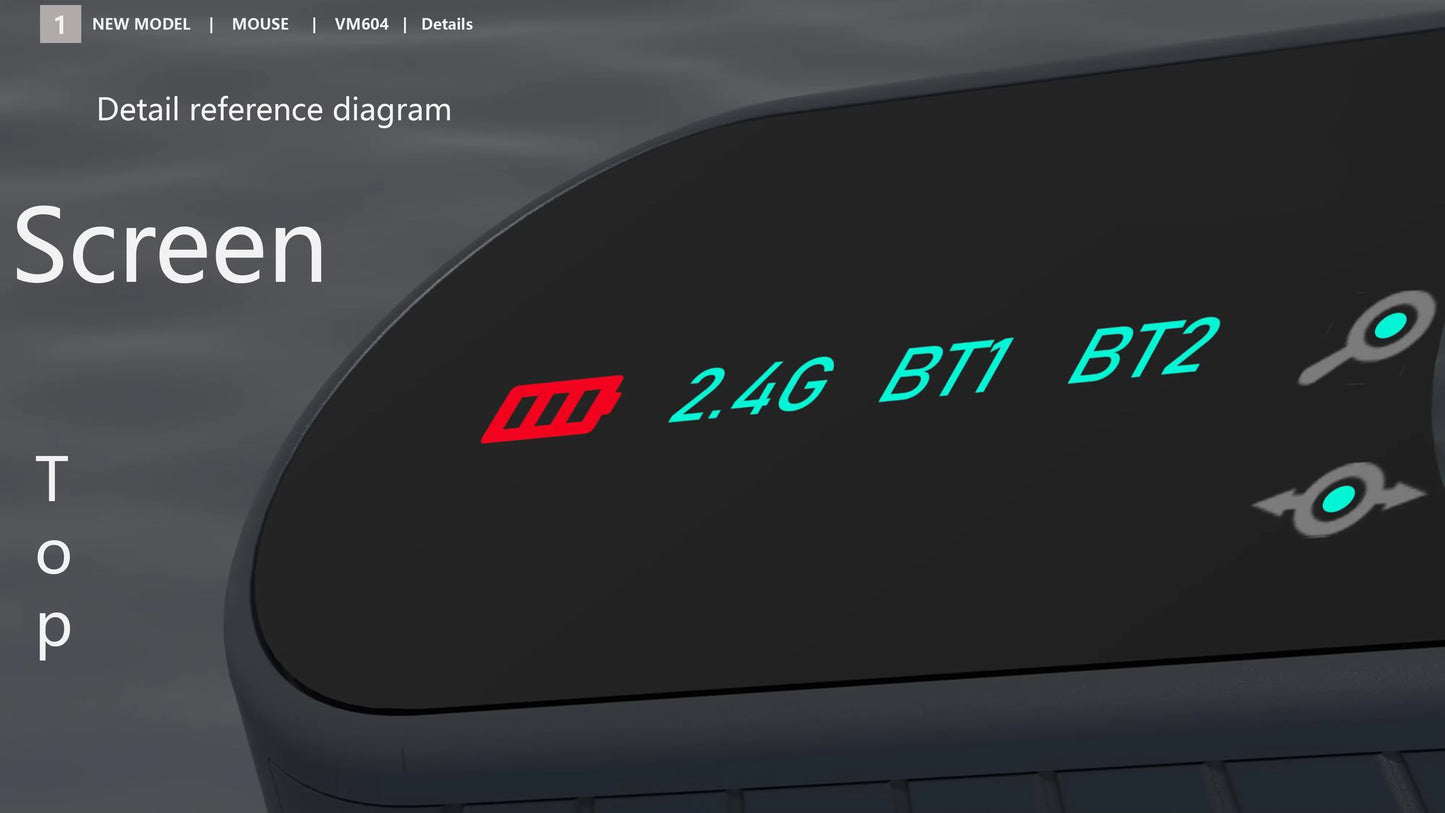 Ergonomiška 2.4GHz belaidė BT RGB pelė, dviejų režimų, nešiojamajam kompiuteriui, staliniam kompiuteriui ir biurui, tyli belaidė vertikali žaidimų pelė