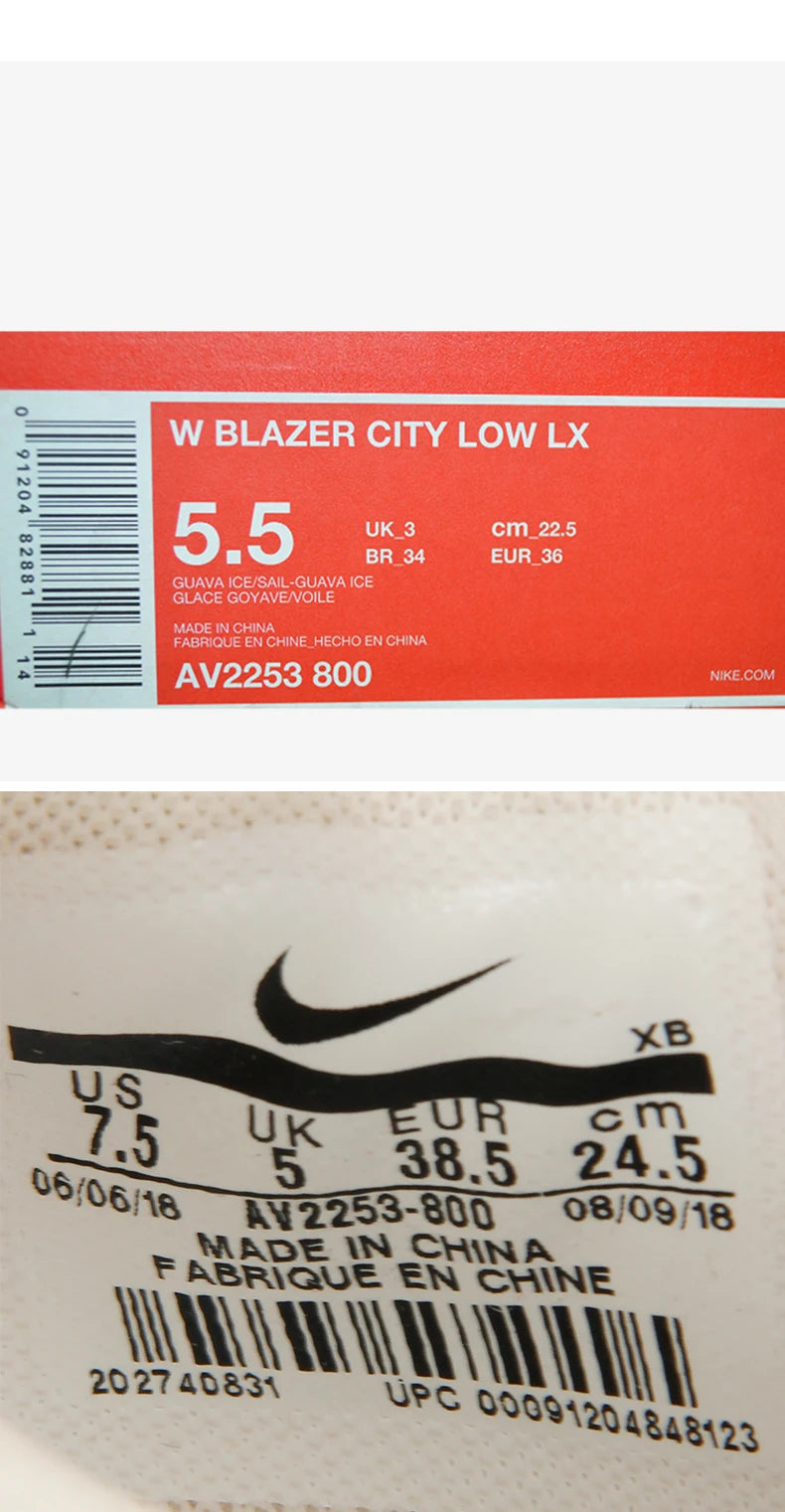 Nike Authentic BLAZER CITY LOW LX Women's Casual Skate Shoes AV2253-800