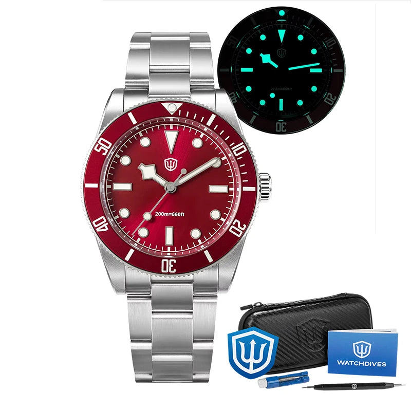Watchdives WD7922 Quartz Watch VH31 Movement 200m Waterproof Men Watches Sapphire Crystal Luminous Vintage Watches with Gift Box