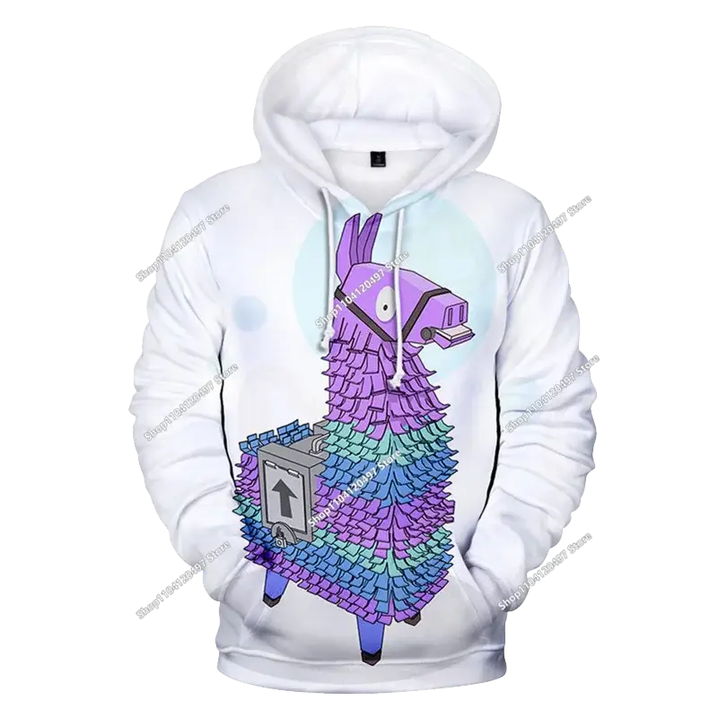 Sudadera con capucha Fortnite Anime para niños, streetwear hip-hop para hombre, ropa deportiva casual de corte holgado, moda outdoor