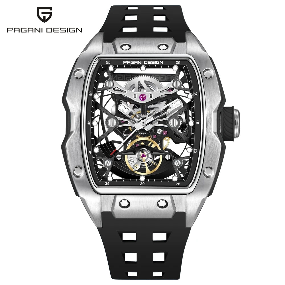 PAGANI DESIGN 2026 42MM New Alien Hollow Back Transparent Movement Luxury Men Watch Sapphire Glass Automatic Men Watches For Men