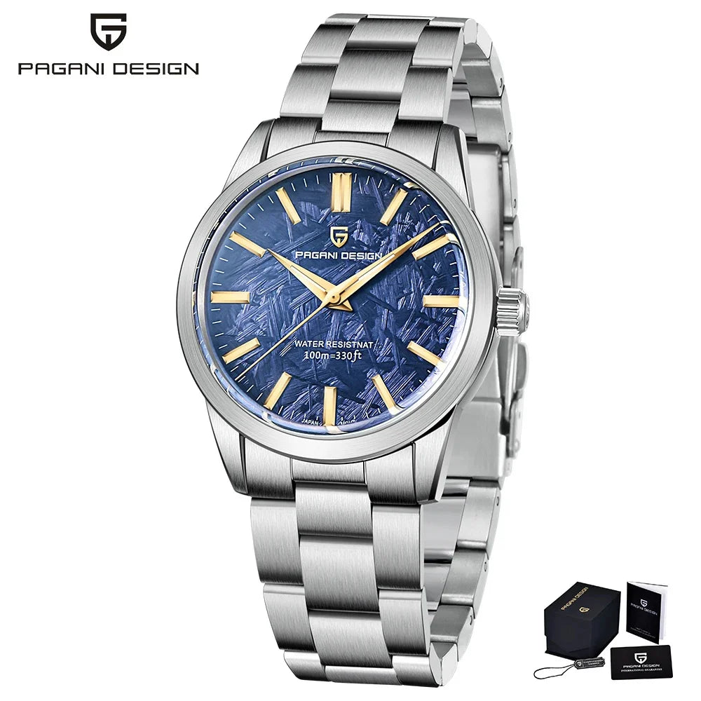 PAGANI DESIGN 40MM Men Quartz Watches Japan TMI VH31 Luxury Business Sapphire 316L Stainless Steel 100M Waterproof Watch For Men