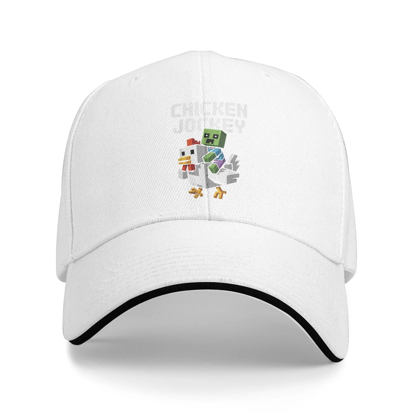 Chicken Jockey Zombie Pixel Art Zombie 2025 Movie Baseball Caps for Men Women Trucker Hat Outdoor Workouts Adjustable Sun Hats
