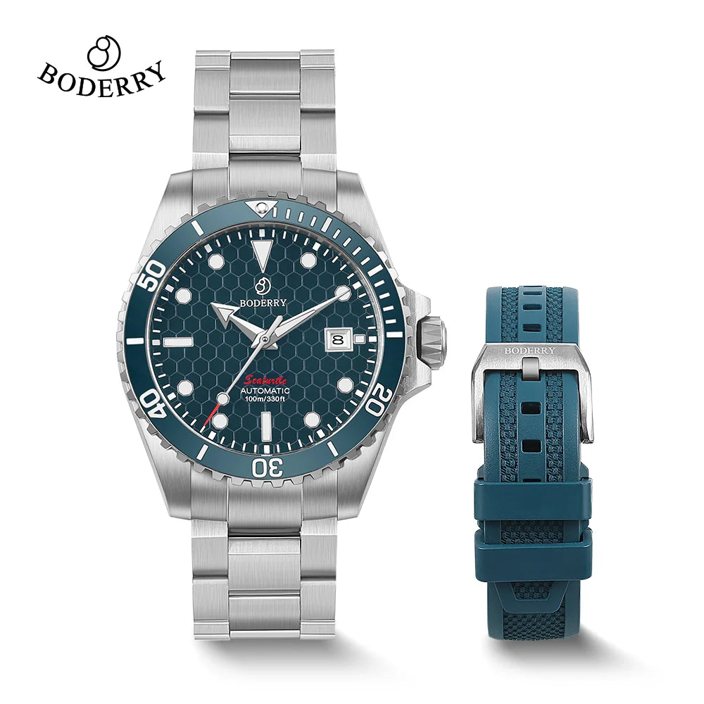 Boderry Bronze Watch Seaturtle Titanium Diver Luxury Wristwatch Automatic Mechanical Wristwatch Sport 200M Waterproof Luminous