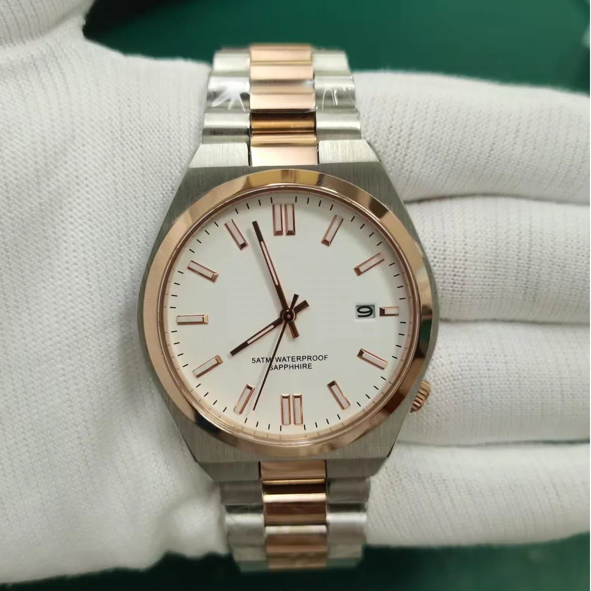 DD40MM Sapphire Crystal Stainless Steel Men Watch Japan Miyota Movement Waterproof Luxury Business Sport Men's Analog Wristwatch