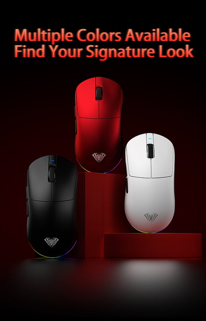 Aula V9 Ultra bezdrátová e-sportovní herní myš, duální 8k, 3 režimy, PAW 3950, 8k, 55g, lehká ergonomická myš, zakázkové příslušenství k PC