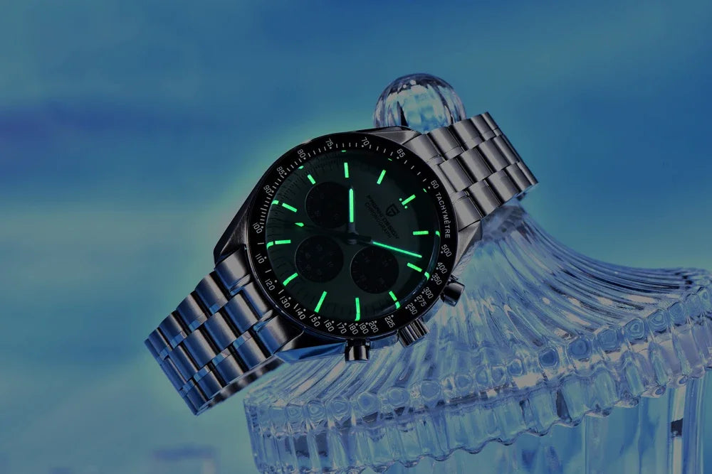 New man Watch PAGANI DESIGN Saturn men's top luxury Quartz Watch for men, sports chronograph, Sapphire Glass AR, glasses ceramic light, waterproof, stainless steel, ideal gift