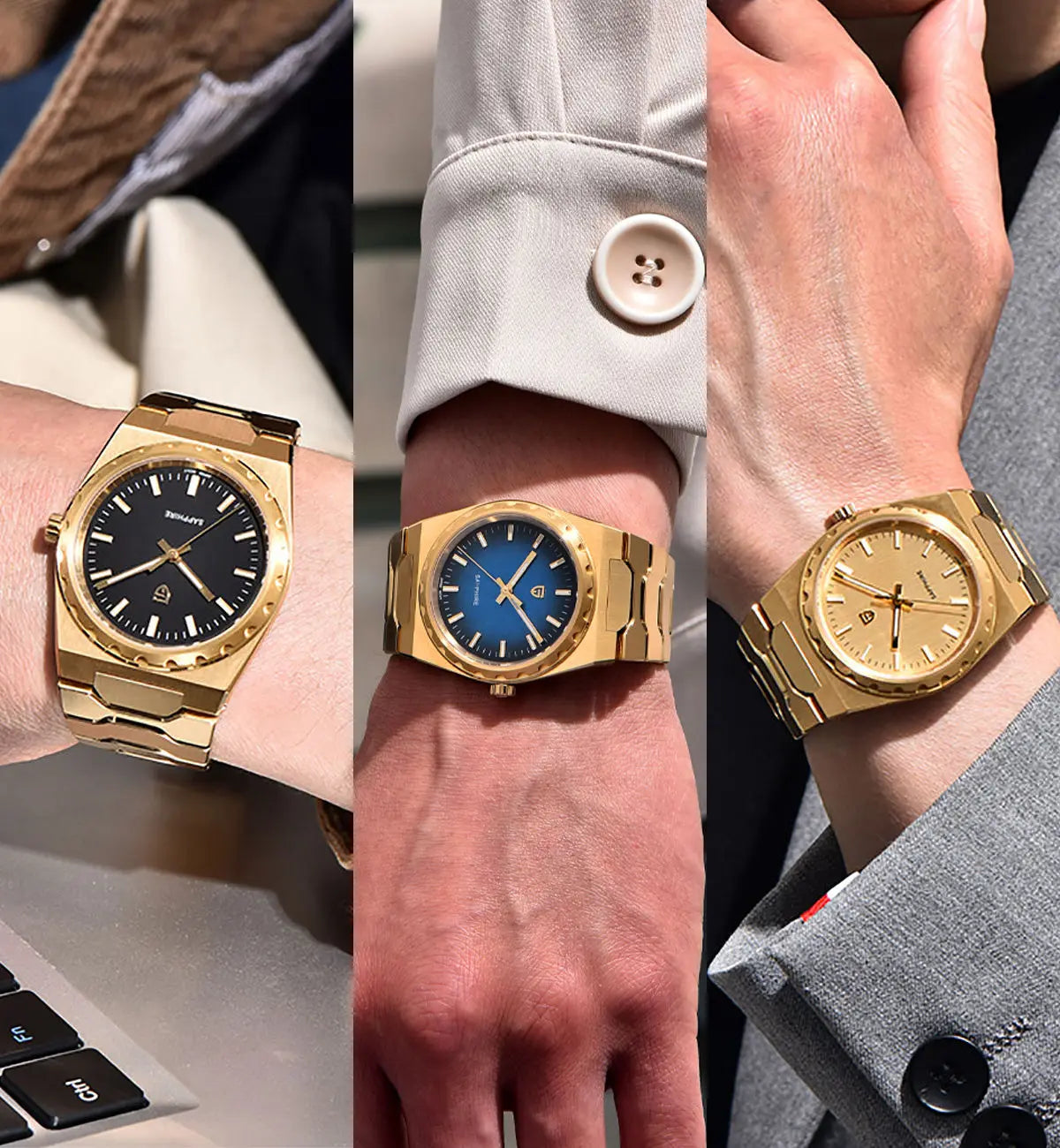 PAGANI DESIGN 2025 new thin 7MM men's quartz watch VJ21 37MM sapphire stainless steel waterproof 10Bar luminous C3 reloj hombre