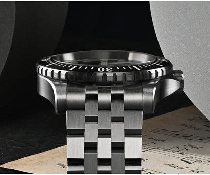 San Martin 1200HV Hardening Coating Men Diver Watch Full Luminous Dial Lumed Blocks ST2130 Automatic Mechanical Toolwatch SN0012