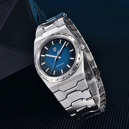 PAGANI DESIGN 2025 new thin 7MM men's quartz watch VJ21 37MM sapphire stainless steel waterproof 10Bar luminous C3 reloj hombre