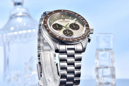 New man Watch PAGANI DESIGN Saturn men's top luxury Quartz Watch for men, sports chronograph, Sapphire Glass AR, glasses ceramic light, waterproof, stainless steel, ideal gift