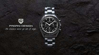 PAGANI DESIGN 2026 New Mens Watches Panda Moon Watch Luxury Quartz Watch For Men Automatic Date Sport Chronograph Wristwatch Men
