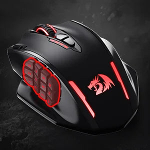Redragon M913 Gaming 16000 DPI Wired 2.4Ghz Wireless RGB Optical Gamer Mouse 16 Programmable Buttons, Black/White Mouse