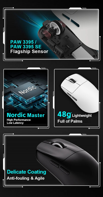 ATK VXE Dragonfly R1 Pro MAX Mouse Gaming Wireless PAW3395 R1 SE Plus Mouse FPS eSports Personalizzato Ricaricabile Leggero