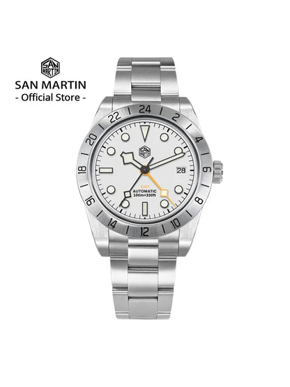 San Martin New 39mm NH34 BB GMT Automatic Mechanical Watch Sport Watch Sapphire Luminous Waterproof 100m for Men Watch SN0054