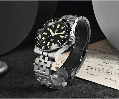 San Martin 1200HV Hardening Coating Men Diver Watch Full Luminous Dial Lumed Blocks ST2130 Automatic Mechanical Toolwatch SN0012