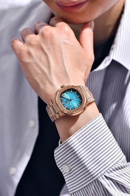 PAGANI DESIGN 2026 New Luxury Automatic Watch  Men Mechanical Wristwatch Stainless Steel Sapphire glass 40MM Barrel dial Watch
