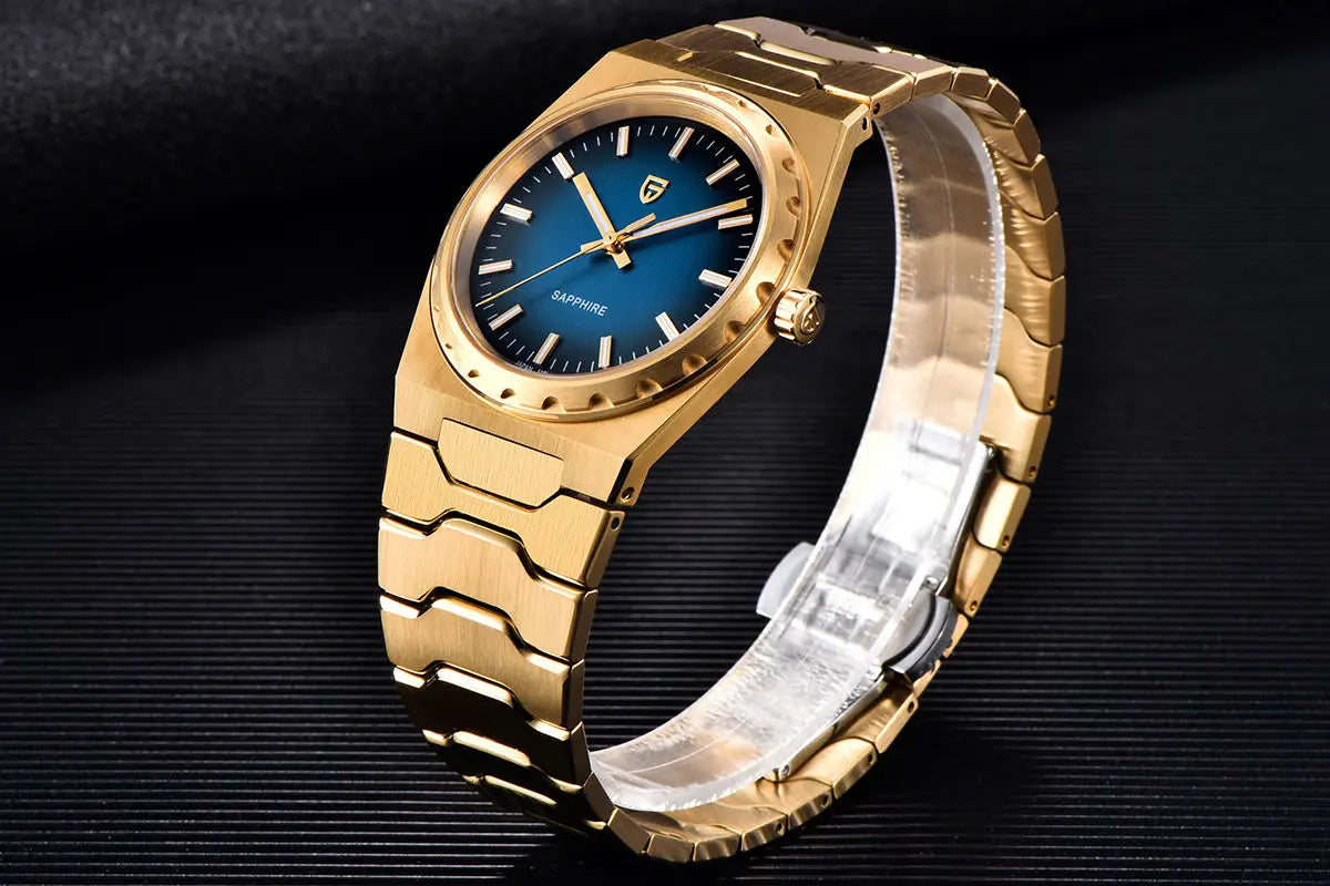 PAGANI DESIGN 2025 new thin 7MM men's quartz watch VJ21 37MM sapphire stainless steel waterproof 10Bar luminous C3 reloj hombre