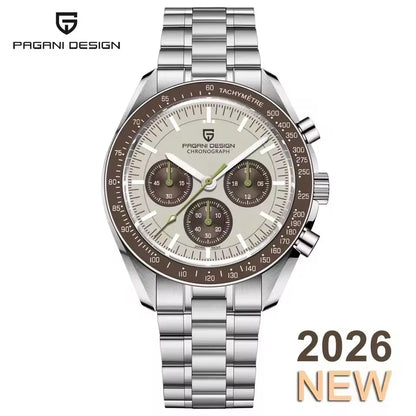 New man Watch PAGANI DESIGN Saturn men's top luxury Quartz Watch for men, sports chronograph, Sapphire Glass AR, glasses ceramic light, waterproof, stainless steel, ideal gift