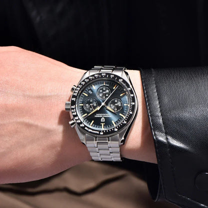New man Watch PAGANI DESIGN Saturn men's top luxury Quartz Watch for men, sports chronograph, Sapphire Glass AR, glasses ceramic light, waterproof, stainless steel, ideal gift
