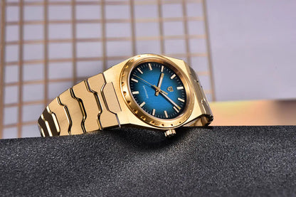 PAGANI DESIGN 2025 new thin 7MM men's quartz watch VJ21 37MM sapphire stainless steel waterproof 10Bar luminous C3 reloj hombre