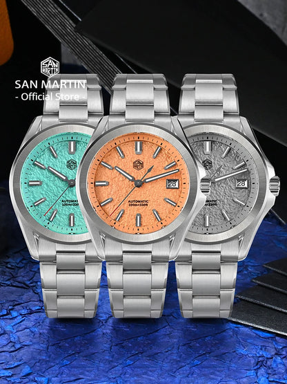 San Martin New Gada Fashion Sport Watch 39mm NH35 Automatic Mechanical Men Watches Dress Waterproof 100m Luminous SN0129