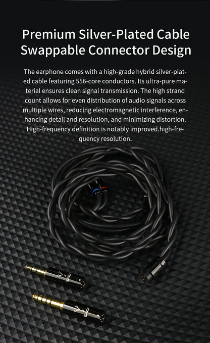 CVJ X R2E3 Medusa  Dynamic Driver In-Ear Earphone Dual Layer Acoustic Design Venting System Perfect for Audiophiles Unleash