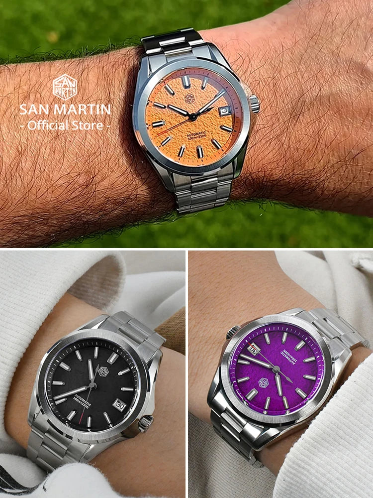 San Martin New Gada Fashion Sport Watch 39mm NH35 Automatic Mechanical Men Watches Dress Waterproof 100m Luminous SN0129