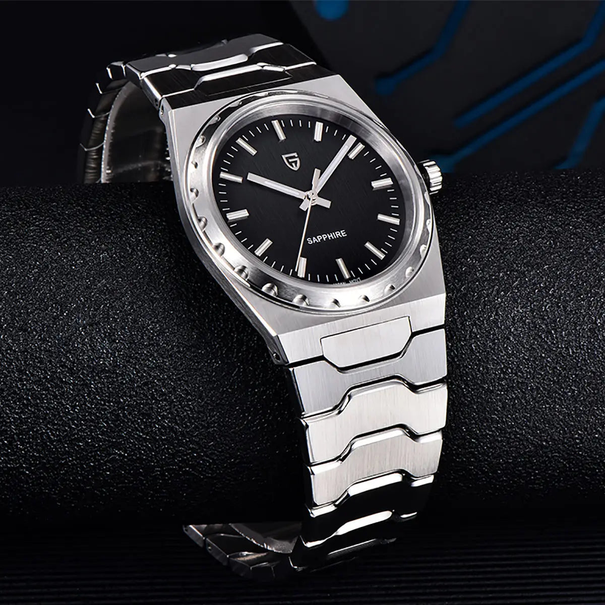PAGANI DESIGN 2025 new thin 7MM men's quartz watch VJ21 37MM sapphire stainless steel waterproof 10Bar luminous C3 reloj hombre