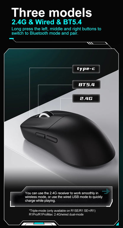 ATK VXE Dragonfly R1 Pro MAX Mouse Gaming Wireless PAW3395 R1 SE Plus Mouse FPS eSports Personalizzato Ricaricabile Leggero