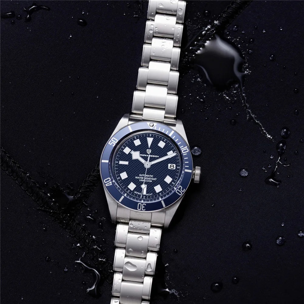 PAGANI DESIGN BB58 Steel Men's Mechanical Wrist Watches Luxury Automatic Watch For Men AR Sapphire Mirror Sport Waterproof Watch