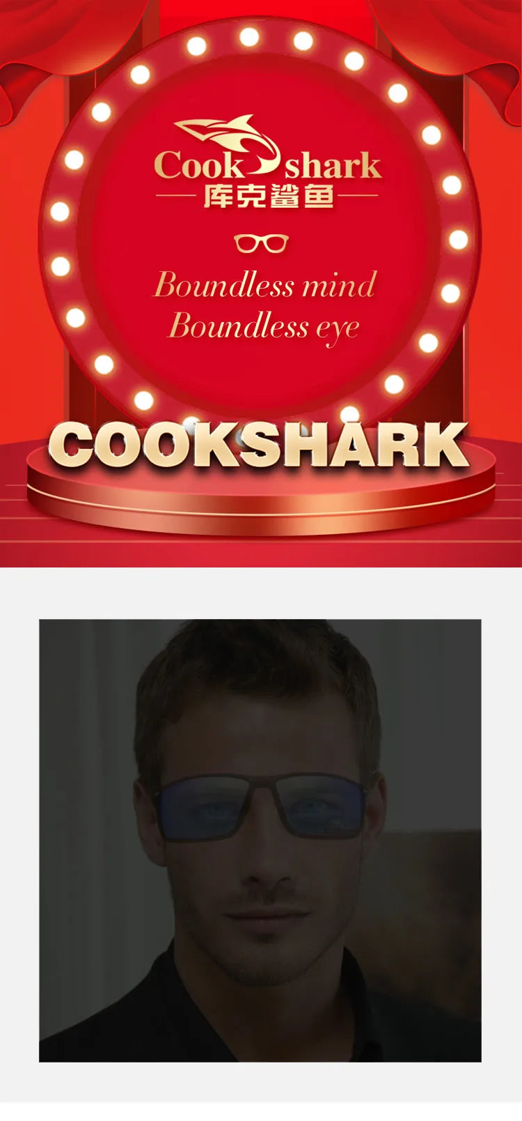 Ochelari de soare Cook Shark pentru bărbați, ochelari de soare polarizați, ochelari de condus, noi, cu protecție UV, ochelari de vedere pe timp de noapte pentru șoferi
