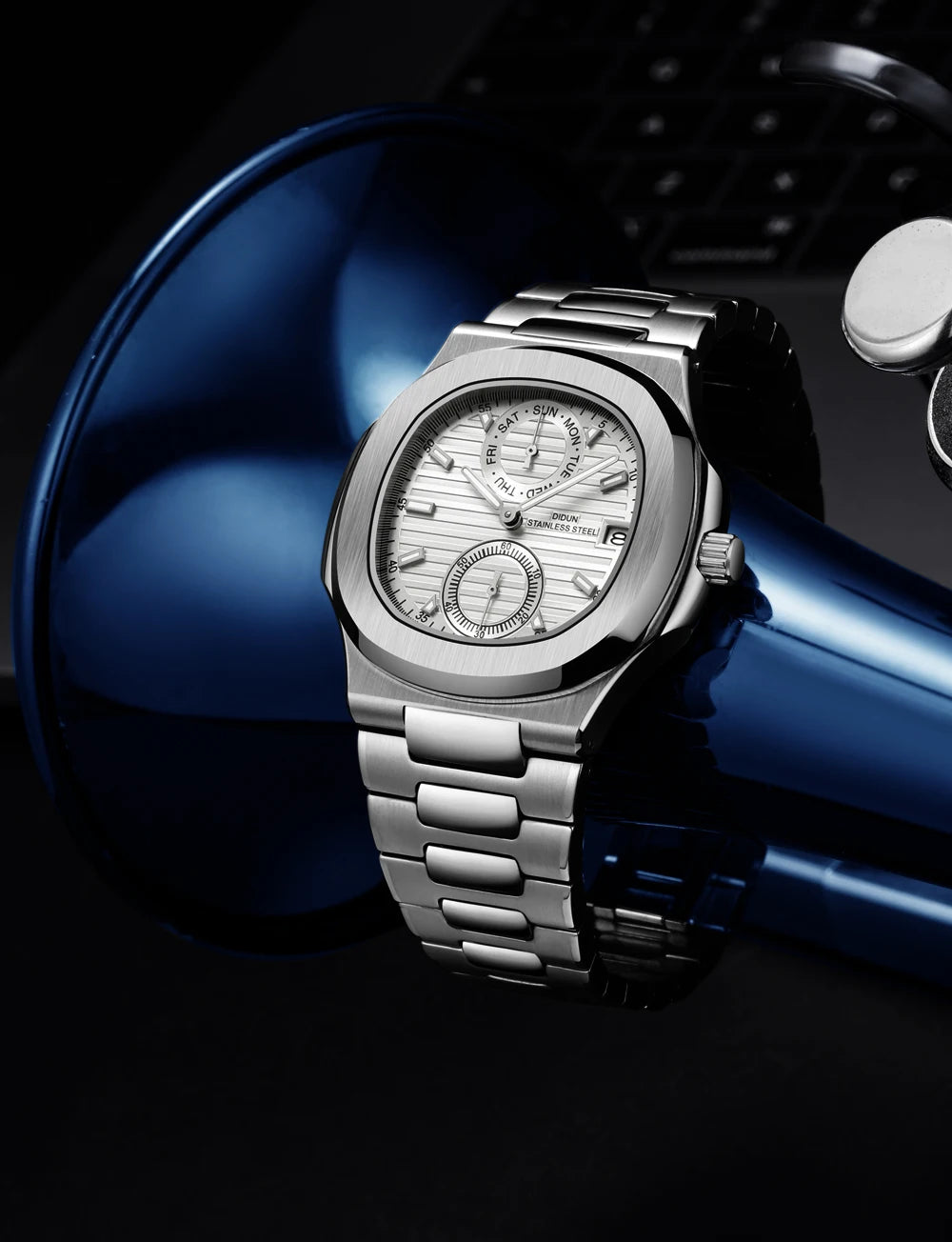 DIDUN TOP New Men Quartz Watches Sport Business Luxury Brand Stainless Steel Male Fashion Nautilus Wrist Clock Dropshipping