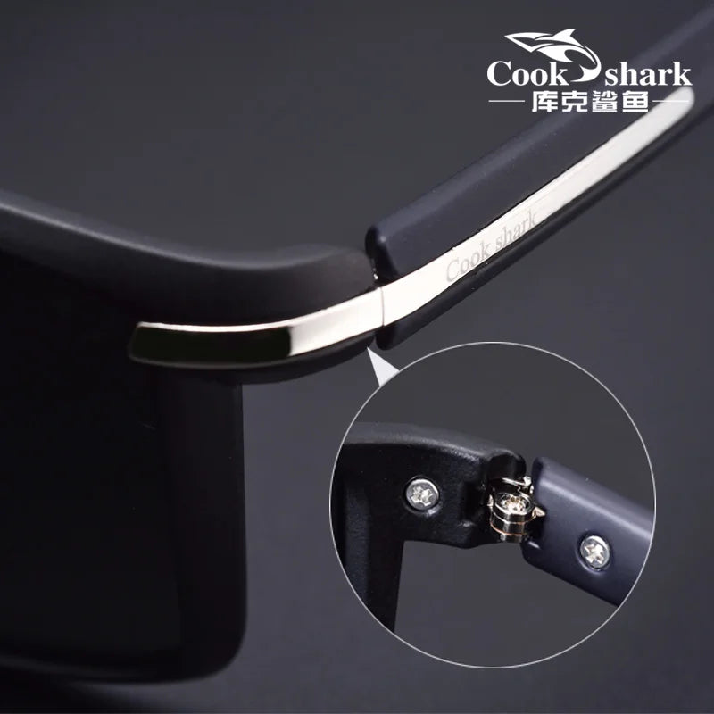Ochelari de soare Cook Shark pentru bărbați, ochelari de soare polarizați, ochelari de condus, noi, cu protecție UV, ochelari de vedere pe timp de noapte pentru șoferi