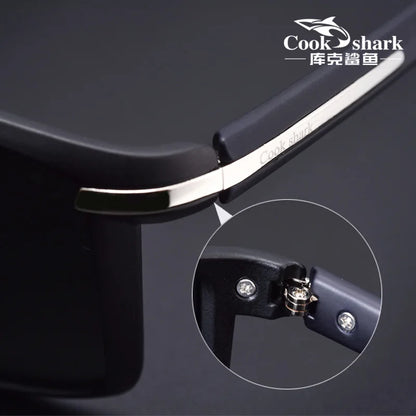 Ochelari de soare Cook Shark pentru bărbați, ochelari de soare polarizați, ochelari de condus, noi, cu protecție UV, ochelari de vedere pe timp de noapte pentru șoferi