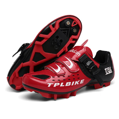 Professional Racing Road Bike Cycling Shoes for Men, Outdoor Non-Slip MTB Bicycle Sneakers, Breathable Self-Locking Sports Cleat Shoes
