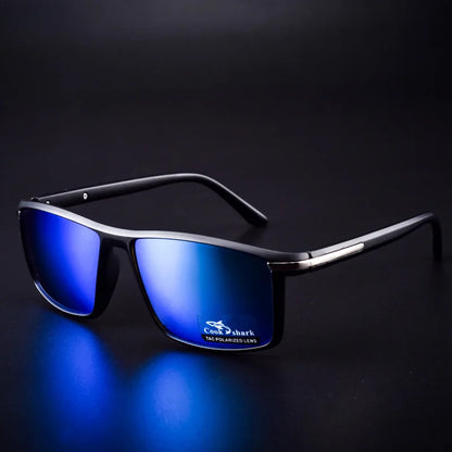 Ochelari de soare Cook Shark pentru bărbați, ochelari de soare polarizați, ochelari de condus, noi, cu protecție UV, ochelari de vedere pe timp de noapte pentru șoferi
