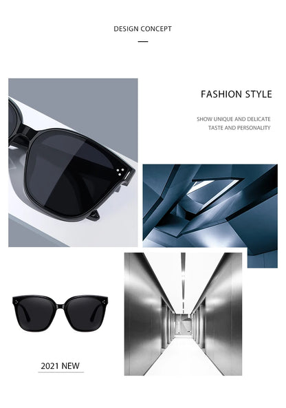 GM Korea Brand Design GENTLE Ochelari de soare pentru femei și bărbați din acetat, de calitate superioară, ochelari de soare populari cu husă originală S6305