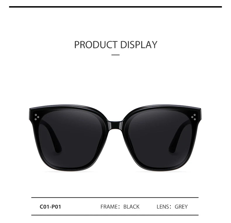 GM Korea Brand Design GENTLE Ochelari de soare pentru femei și bărbați din acetat, de calitate superioară, ochelari de soare populari cu husă originală S6305