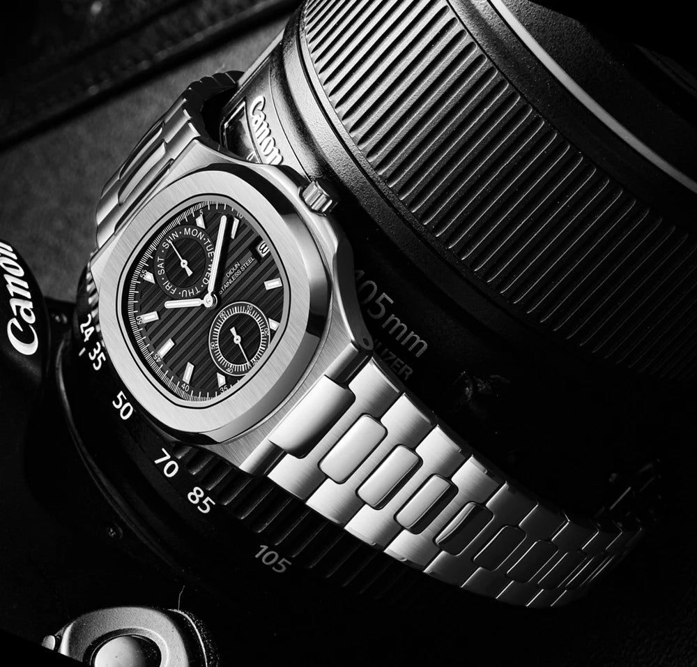 DIDUN TOP New Men Quartz Watches Sport Business Luxury Brand Stainless Steel Male Fashion Nautilus Wrist Clock Dropshipping