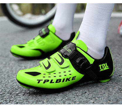 Professional Racing Road Bike Cycling Shoes for Men, Outdoor Non-Slip MTB Bicycle Sneakers, Breathable Self-Locking Sports Cleat Shoes
