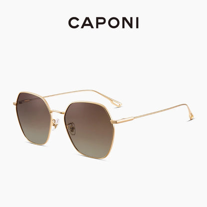 Ochelari de soare pentru femei CAPONI cu gradient polarizat, de marcă, de designer, cu protecție anti-raze UV, ochelari decorativi originali CP21015
