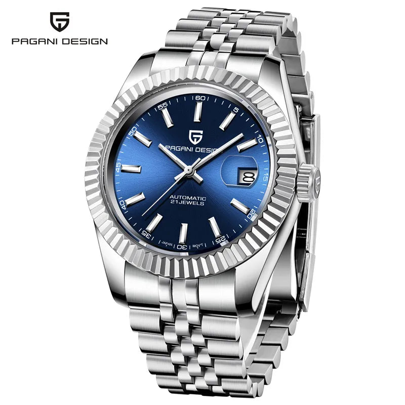 PAGANI DESIGN 8215 Movement Men Mechanical Wristwatches Sapphire Glass Luxury Watch for Men Steel 100M Waterproof Clock PD1645
