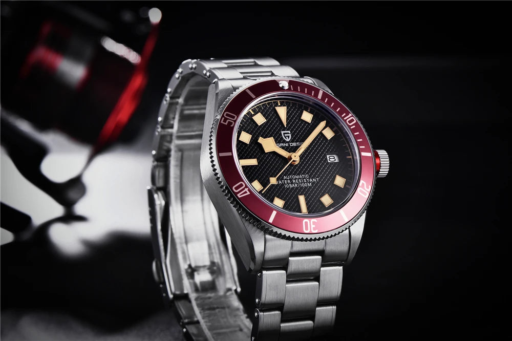 PAGANI DESIGN BB58 Steel Men's Mechanical Wrist Watches Luxury Automatic Watch For Men AR Sapphire Mirror Sport Waterproof Watch