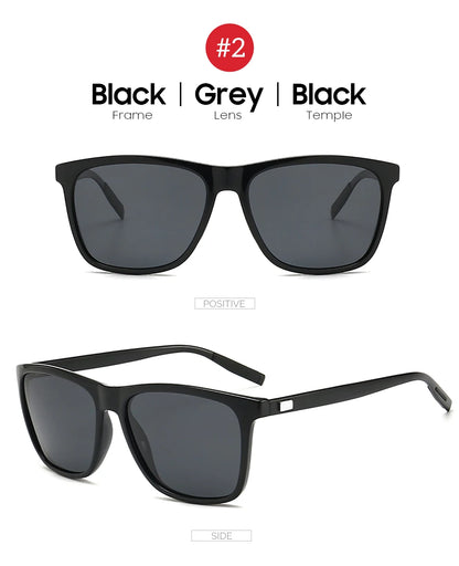 VIVIBEE Ochelari de soare polarizați de lux, pătrați, pentru bărbați, cu lentile oglindă albastre, clasici, unisex, la modă, pentru femei