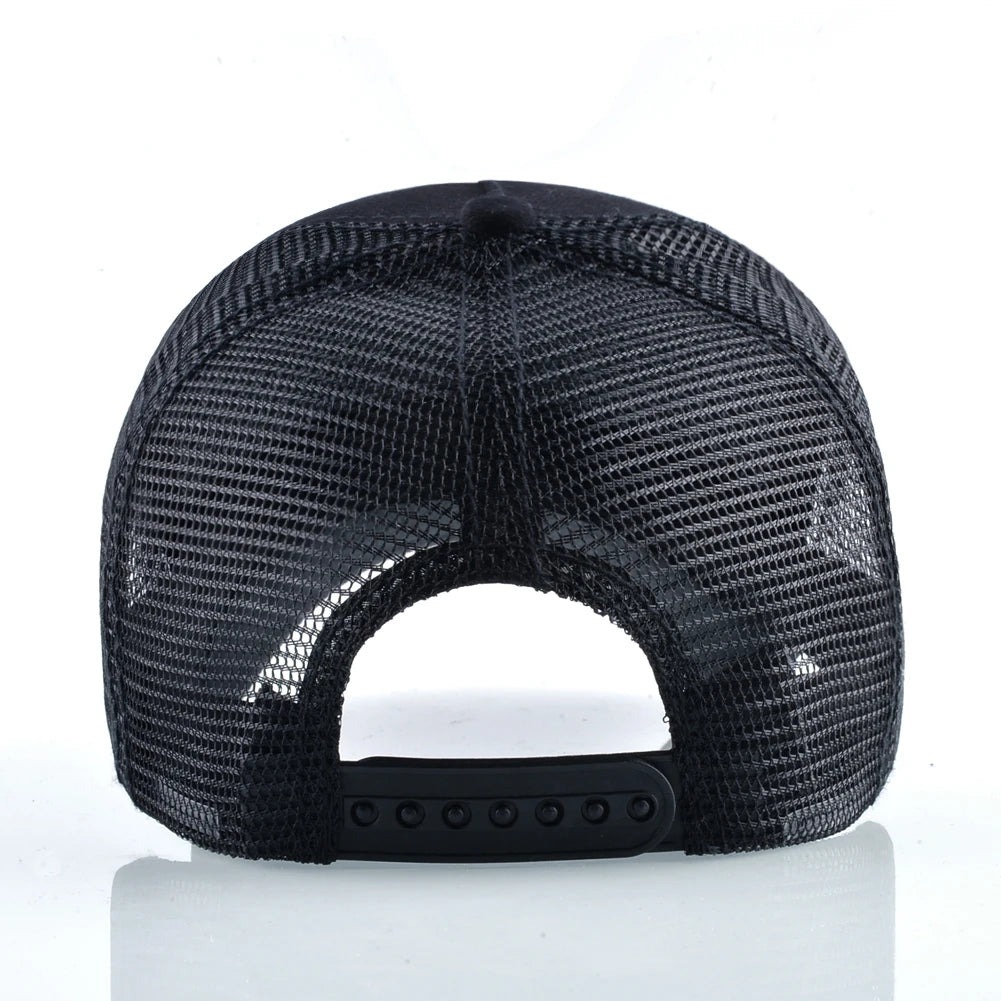 Men's Baseball Cap With Embroidery Skull Patch Snapback Hip Hop Trucker Cap Women Four Season Outdoor Breathable Visor Bone Hats