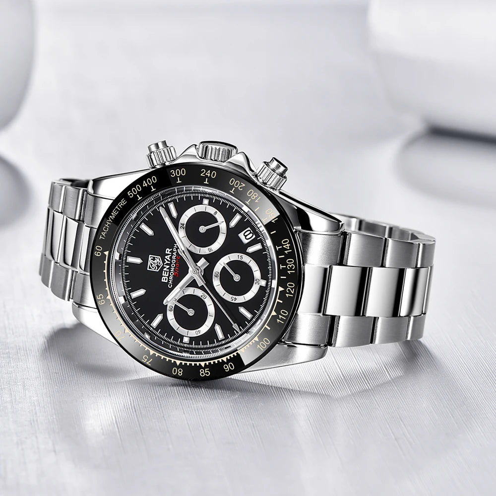 Relojes Hombre 2026 BENYAR New  Watches Men Luxury Brand Chronograph Male Sport Watches Waterproof Stainless Steel Quartz  Watch